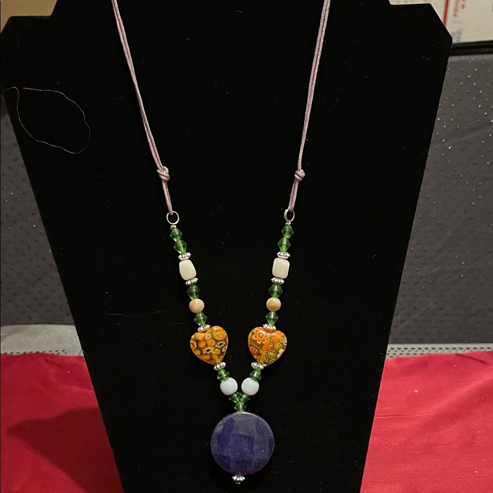 Hand Crafted Vibrant Beaded Necklace - Picture 1 of 8